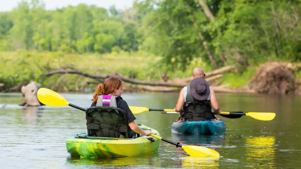 Kayaking on Rum River in Minnesota