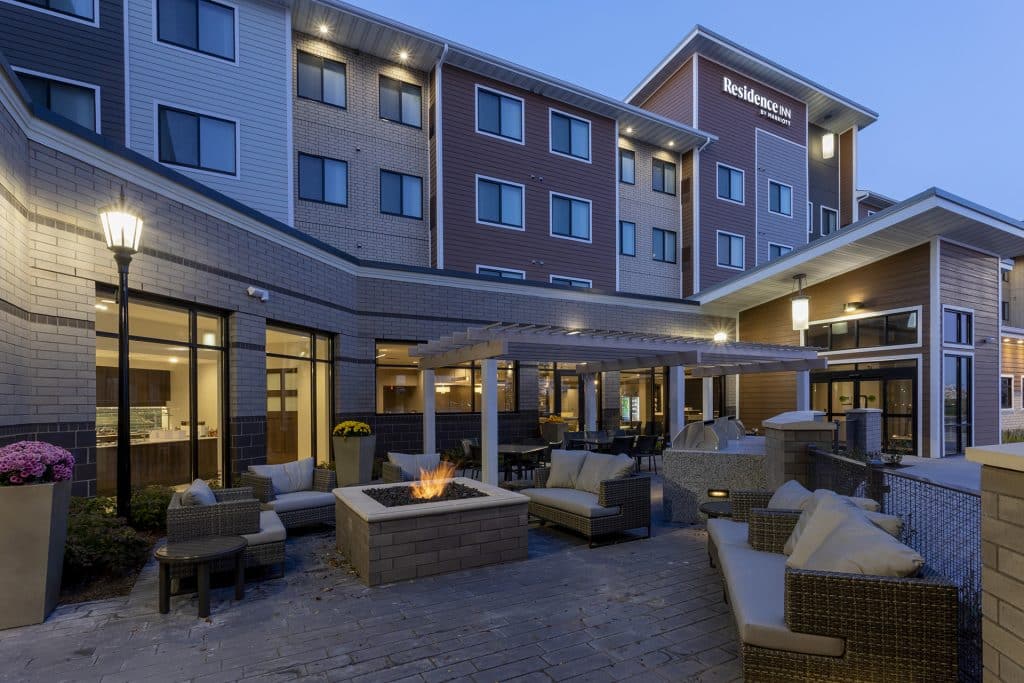 Residence Inn Arbor Lakes Maple Grove Exterior at Night